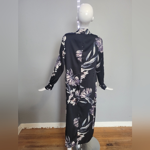 Missguided Floral Print Duster Coat, GUC, Size 8 - Picture 7 of 13